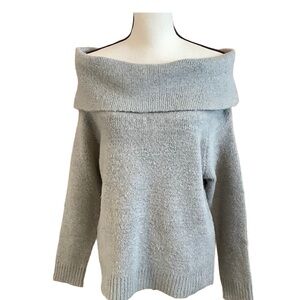 4SI3NNA Grey Boatneck Pullover Sweater Sz-M